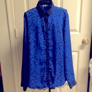 Blue Star Pattern Blouse